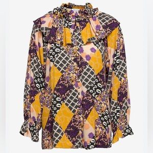 Hofmann Ruffle Blouse Top Size L